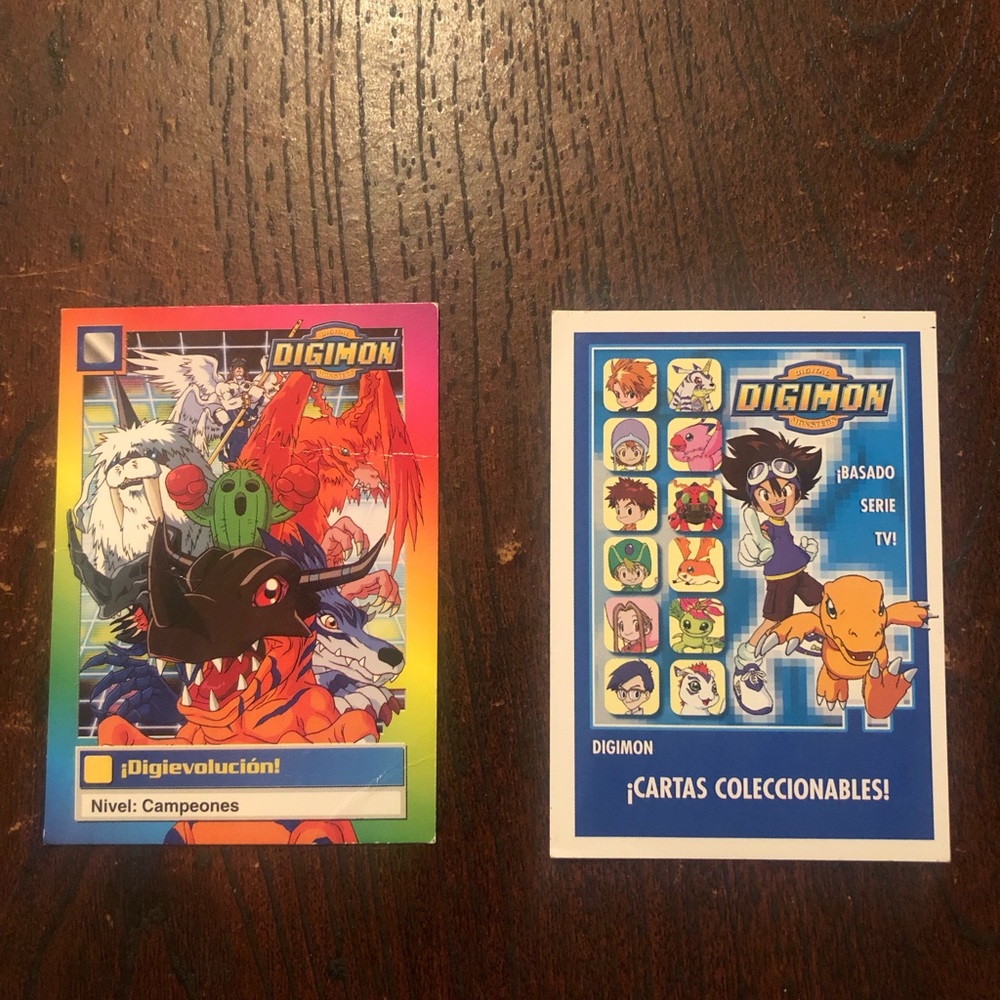 PICK ONE Bandai 1999 Digimon cards in Spanish